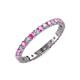 3 - Audrey 2.70 mm Pink Sapphire and Diamond U Prong Eternity Band 