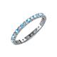 3 - Audrey 2.70 mm Blue Topaz and Diamond U Prong Eternity Band 