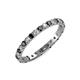 3 - Audrey 2.70 mm Black and White Diamond U Prong Eternity Band 