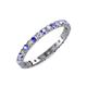 3 - Audrey 2.70 mm Tanzanite and Diamond U Prong Eternity Band 