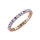 3 - Audrey 2.70 mm Tanzanite and Diamond U Prong Eternity Band 