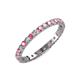 3 - Audrey 2.70 mm Pink Tourmaline and Diamond U Prong Eternity Band 