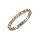 3 - Audrey 2.70 mm Citrine and Diamond U Prong Eternity Band 