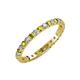 3 - Audrey 2.70 mm Yellow and White Diamond U Prong Eternity Band 