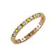 3 - Audrey 2.70 mm Yellow and White Diamond U Prong Eternity Band 