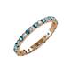 3 - Audrey 2.70 mm London Blue Topaz and Diamond U Prong Eternity Band 