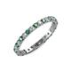3 - Audrey 2.70 mm Lab Created Alexandrite and Diamond U Prong Eternity Band 
