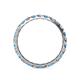 4 - Audrey 3.00 mm Blue Topaz and Diamond U Prong Eternity Band 