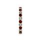 5 - Audrey 3.00 mm Red Garnet and Diamond U Prong Eternity Band 