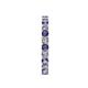 5 - Audrey 3.00 mm Iolite and Diamond U Prong Eternity Band 