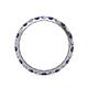 4 - Audrey 3.00 mm Blue Sapphire and Diamond U Prong Eternity Band 