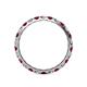 4 - Audrey 3.00 mm Ruby and Diamond U Prong Eternity Band 