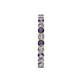 5 - Audrey 3.00 mm Iolite and Diamond U Prong Eternity Band 