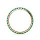 5 - Audrey 2.70 mm Emerald U Prong Eternity Band 