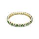 2 - Audrey 2.70 mm Green Garnet and Lab Grown Diamond U Prong Eternity Band 