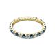 2 - Audrey 2.70 mm Blue and White Lab Grown Diamond U Prong Eternity Band 