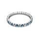 2 - Audrey 2.70 mm London Blue Topaz and Lab Grown Diamond U Prong Eternity Band 