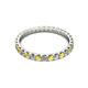 2 - Audrey 2.70 mm Yellow Sapphire and Lab Grown Diamond U Prong Eternity Band 