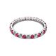 2 - Audrey 2.70 mm Ruby and Lab Grown Diamond U Prong Eternity Band 