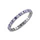 3 - Audrey 2.70 mm Iolite and Lab Grown Diamond U Prong Eternity Band 