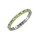 3 - Audrey 2.70 mm Peridot and Lab Grown Diamond U Prong Eternity Band 