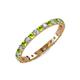 3 - Audrey 2.70 mm Peridot and Lab Grown Diamond U Prong Eternity Band 