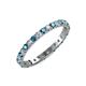 3 - Audrey 2.70 mm London Blue Topaz and Lab Grown Diamond U Prong Eternity Band 