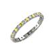 3 - Audrey 2.70 mm Yellow Sapphire and Lab Grown Diamond U Prong Eternity Band 