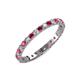 3 - Audrey 2.70 mm Ruby and Lab Grown Diamond U Prong Eternity Band 
