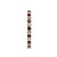 5 - Audrey 2.70 mm Red Garnet and Lab Grown Diamond U Prong Eternity Band 