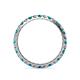 4 - Audrey 2.70 mm London Blue Topaz and Lab Grown Diamond U Prong Eternity Band 