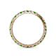 4 - Audrey 2.70 mm Green Garnet and Diamond U Prong Eternity Band 