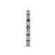 5 - Audrey 2.70 mm Iolite and Diamond U Prong Eternity Band 
