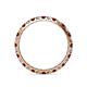 4 - Audrey 2.70 mm Red Garnet and Diamond U Prong Eternity Band 