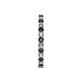 5 - Audrey 2.70 mm Black and White Diamond U Prong Eternity Band 