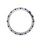 4 - Audrey 2.70 mm Blue Sapphire and Diamond U Prong Eternity Band 
