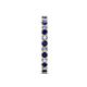 5 - Audrey 2.70 mm Blue Sapphire and Diamond U Prong Eternity Band 