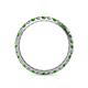 4 - Audrey 2.70 mm Green Garnet and Diamond U Prong Eternity Band 