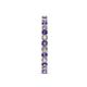 5 - Audrey 2.70 mm Iolite and Diamond U Prong Eternity Band 