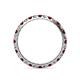 4 - Audrey 2.70 mm Red Garnet and Diamond U Prong Eternity Band 