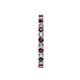 5 - Audrey 2.70 mm Red Garnet and Diamond U Prong Eternity Band 