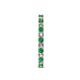 5 - Audrey 2.70 mm Emerald and Diamond U Prong Eternity Band 
