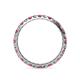 4 - Audrey 2.70 mm Rhodolite Garnet and Diamond U Prong Eternity Band 