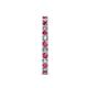 5 - Audrey 2.70 mm Rhodolite Garnet and Diamond U Prong Eternity Band 