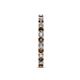 5 - Audrey 2.70 mm Smoky Quartz and Diamond U Prong Eternity Band 