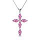 1 - Ife Petite Pink Sapphire Cross Pendant 