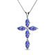 1 - Ife Petite Tanzanite Cross Pendant 