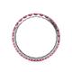 4 - Audrey 3.40 mm Rhodolite Garnet U Prong Eternity Band 