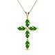 1 - Ife Petite Green Garnet Cross Pendant 