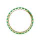 4 - Audrey 3.40 mm Emerald U Prong Eternity Band 